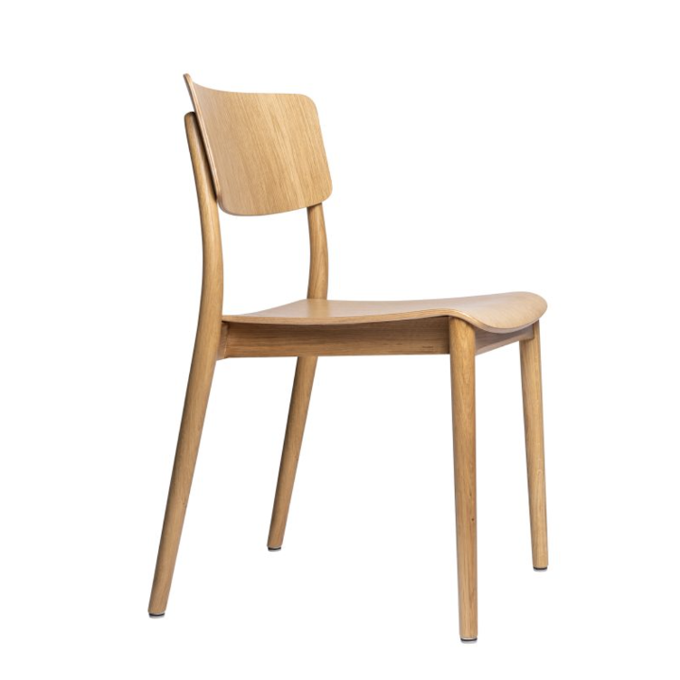 Chaise en bois Viena Slim de Seledue | uni naturel et noir