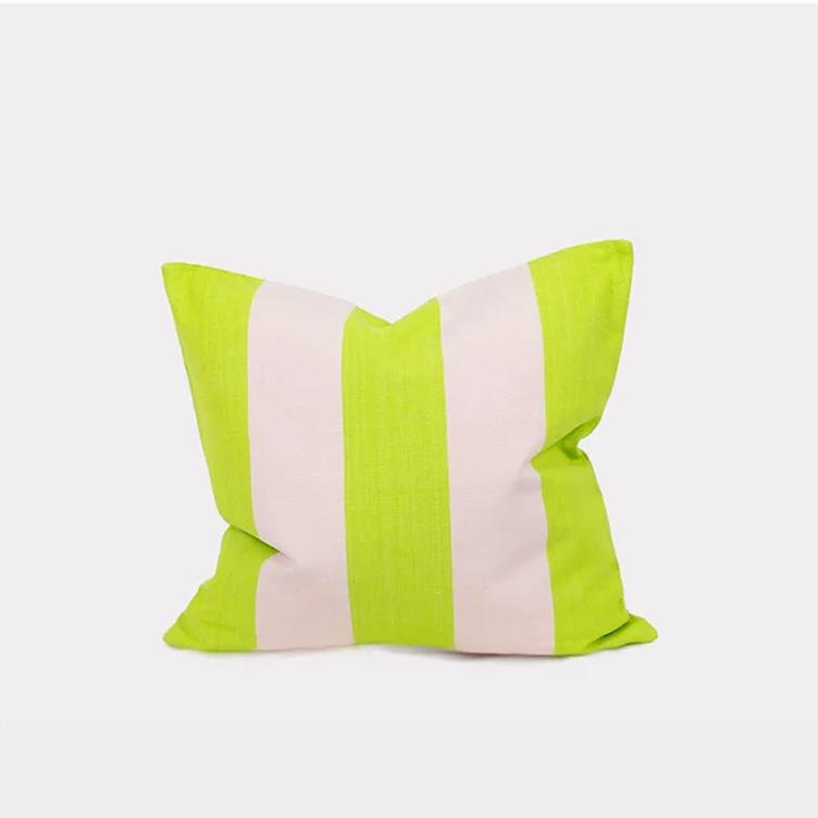 Kissenbezug 50 x 50cm | Letztes Modell in beige/lime, Edition Populaire & Partner, Kissen + Decken, Accessoires