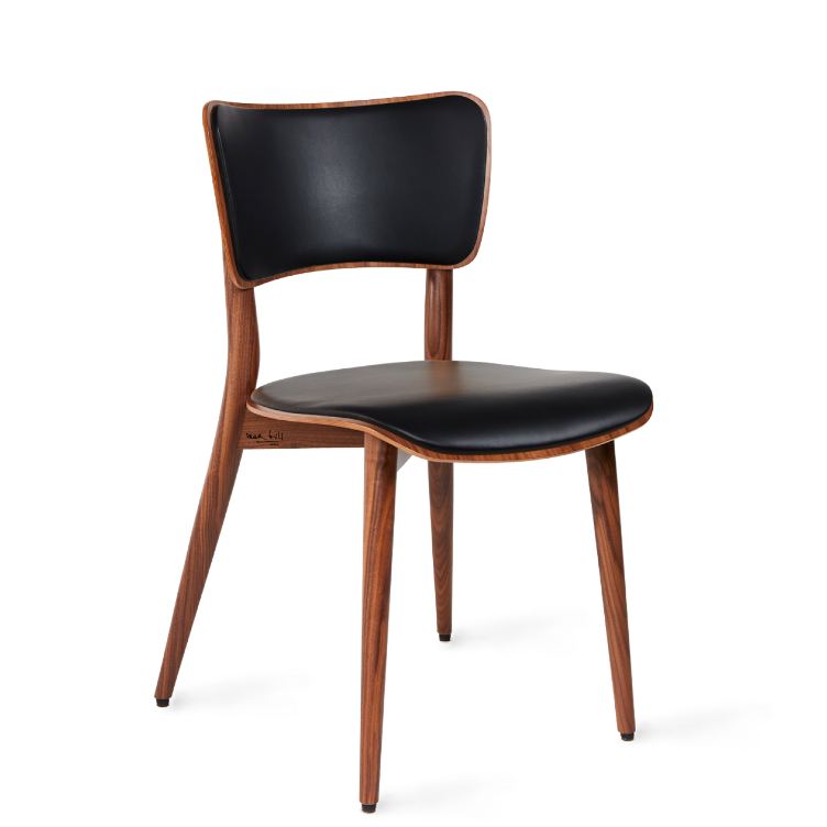Kreuzzargenstuhl von Max Bill | Buche, Eiche und Nussbaum | Leder gepolstert, wb form, Max Bill, Stuhl, Wohnmöbel