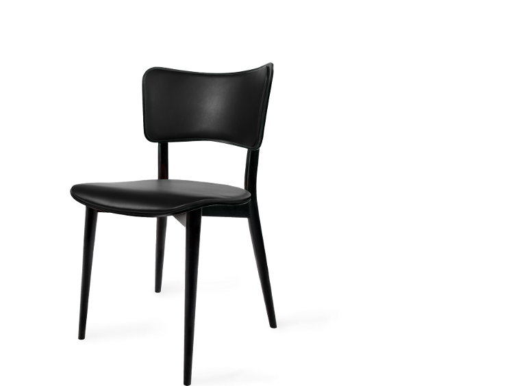 Kreuzzargenstuhl von Max Bill | Buche, Eiche und Nussbaum | Leder gepolstert, wb form, Max Bill, Stuhl, Wohnmöbel