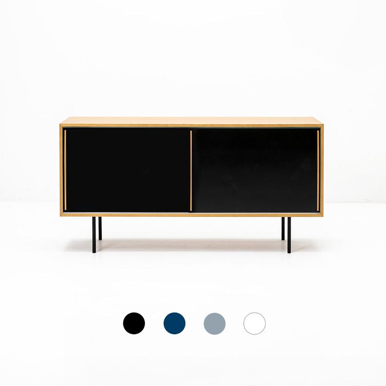 Kurt Thut Sideboard S943 Ahorn | Standardausführung schwarz