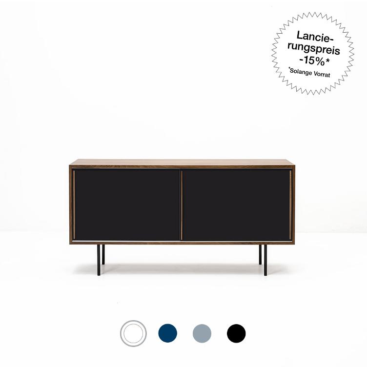Kurt Thut Credenza S943 Noce, nero | Sconto del 15% da CHF 3383.- invece di 3980.- escluse le spese di spedizione*