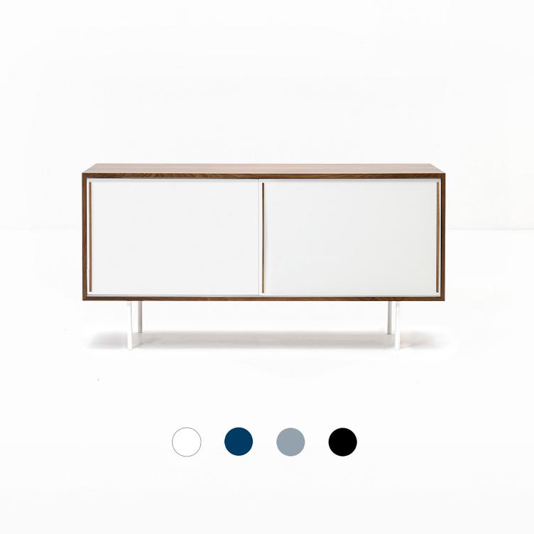 Kurt Thut Sideboard S943 Nussbaum | Standardausführung weiss