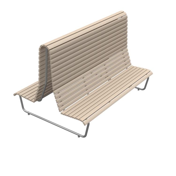 BURRI Landi banquette double | dossier haut