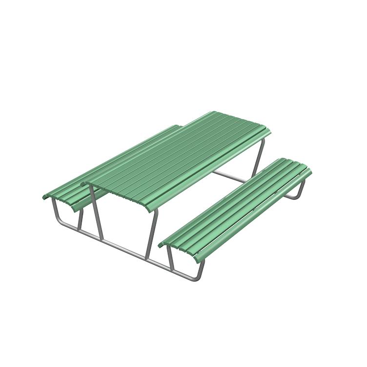 BURRI Landi Kinder Bank-Tisch-Bank Kombination, BURRI public elements, Werkentwurf , Tisch, Gartenmöbel, Sitzbank, Gartenmöbel
