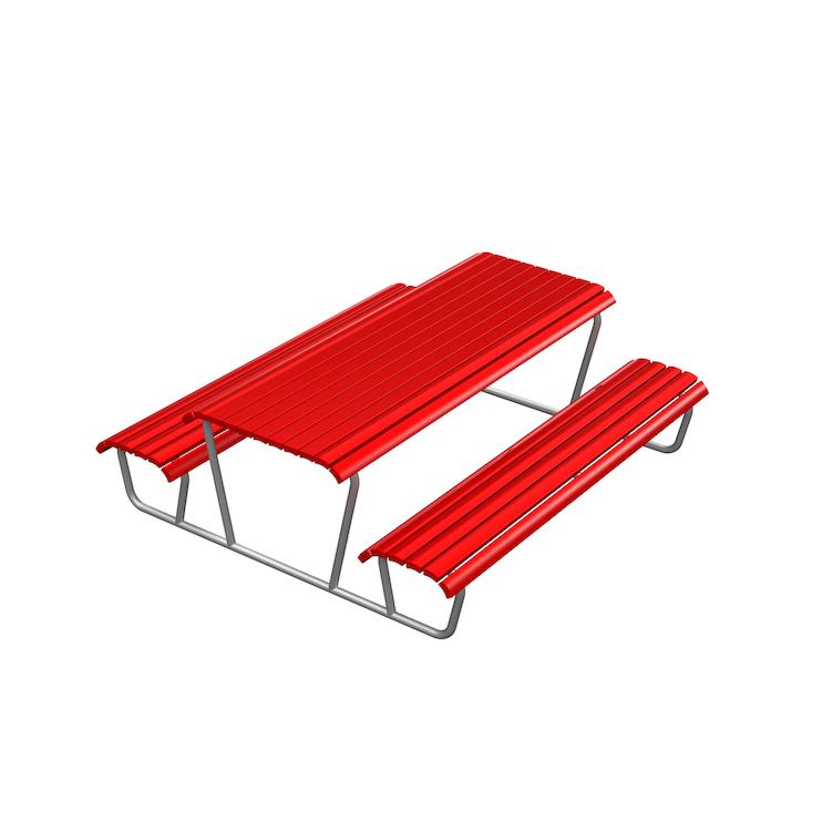 BURRI Landi Kinder Bank-Tisch-Bank Kombination, BURRI public elements, Werkentwurf , Tisch, Gartenmöbel, Sitzbank, Gartenmöbel