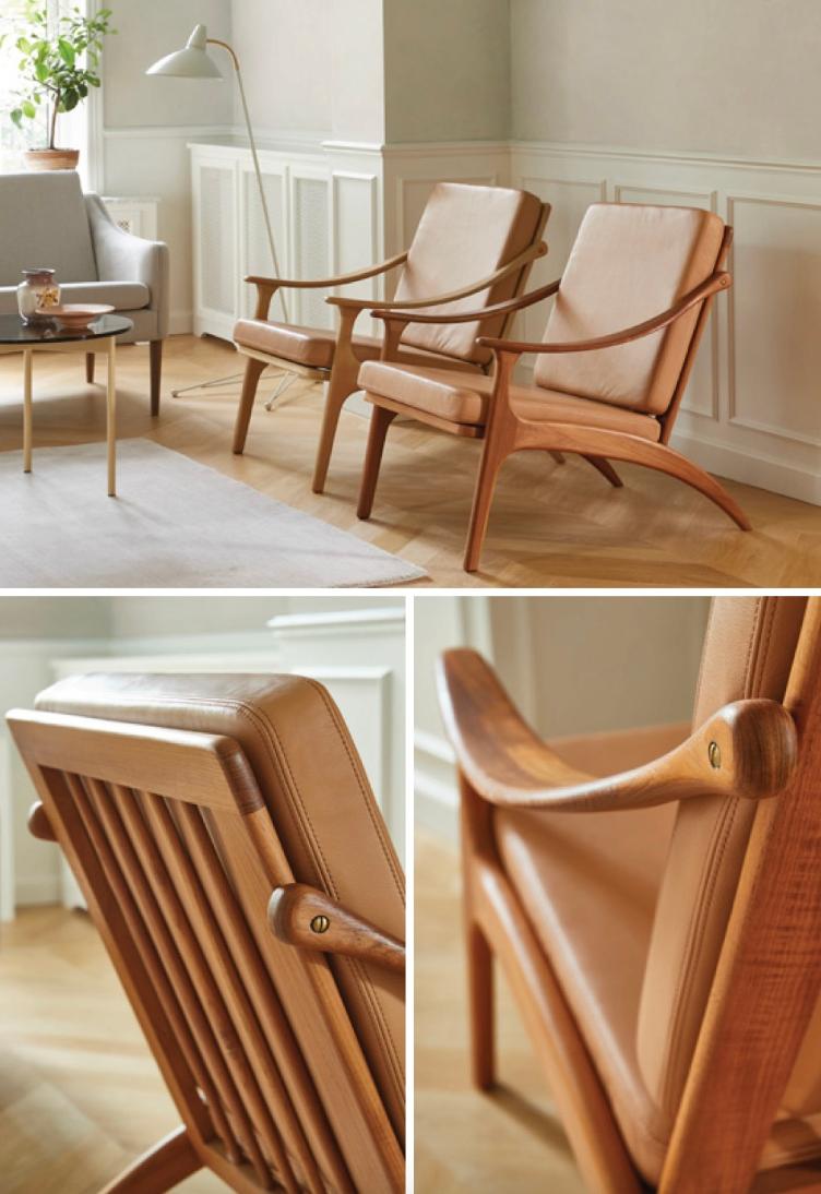 Lean Back Lounge Chair von Arne Hovmand-Olsen | Stoff und Leder, Warm Nordic, Arne Hovmand-Olsen, Sessel, Wohnmöbel