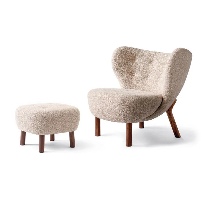 Little Petra VB1 Sessel und Pouf ATD1 von Viggo Boesen, &Tradition, Viggo Boesen, Sessel, Wohnmöbel, Hocker, Wohnmöbel