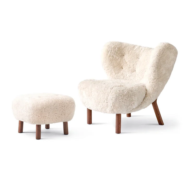 Little Petra VB1 Sessel und Pouf ATD1 von Viggo Boesen, &Tradition, Viggo Boesen, Sessel, Wohnmöbel, Hocker, Wohnmöbel