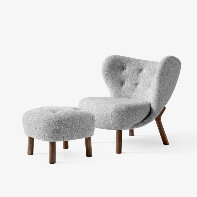 Little Petra VB1 Sessel und Pouf ATD1 von Viggo Boesen, &Tradition, Viggo Boesen, Sessel, Wohnmöbel, Hocker, Wohnmöbel