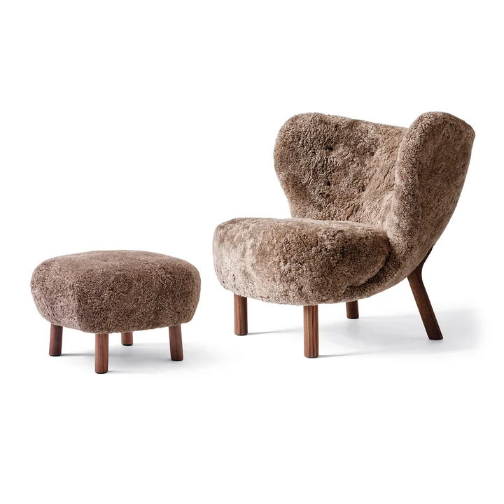 Little Petra VB1 Sessel und Pouf ATD1 von Viggo Boesen, &Tradition, Viggo Boesen, Sessel, Wohnmöbel, Hocker, Wohnmöbel