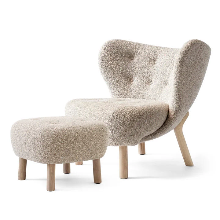 Little Petra VB1 Sessel und Pouf ATD1 von Viggo Boesen, &Tradition, Viggo Boesen, Sessel, Wohnmöbel, Hocker, Wohnmöbel