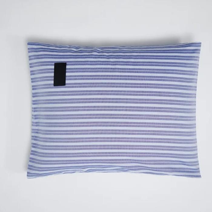 Magniberg Wall Street Kissenbezug Oxford dunkelblau gestreift | 65 x 65cm