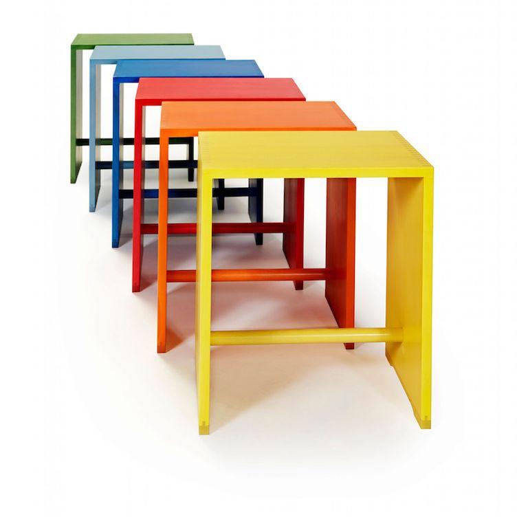Max Bill Ulmer Hocker | Farbig | Beistelltische + Couchtische