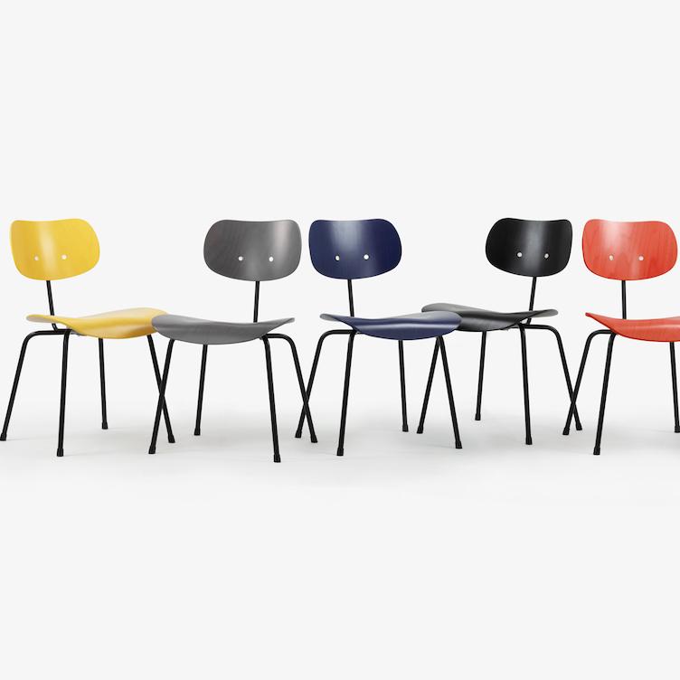 Chaise polyvalente SE 68 de Egon Eiermann | Coloré