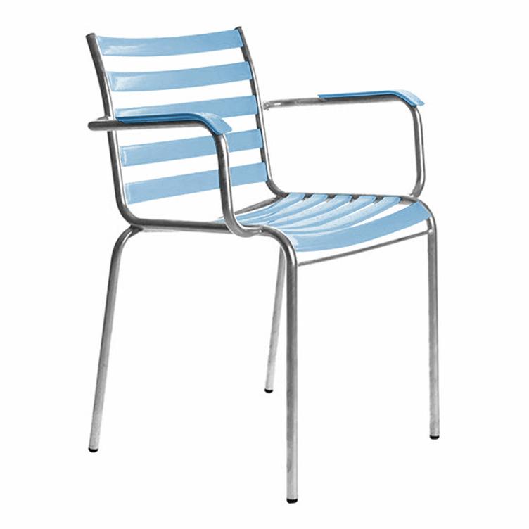 Bättig Stuhl Modell 14a von Manufakt | Gartenstuhl mit Armlehnen