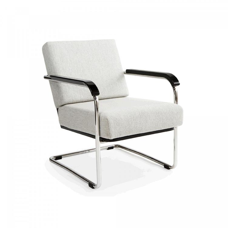 Moser Fauteuil von Embru | Gestell glanzverchromt, Embru, Werner Max Moser, Sessel, Wohnmöbel
