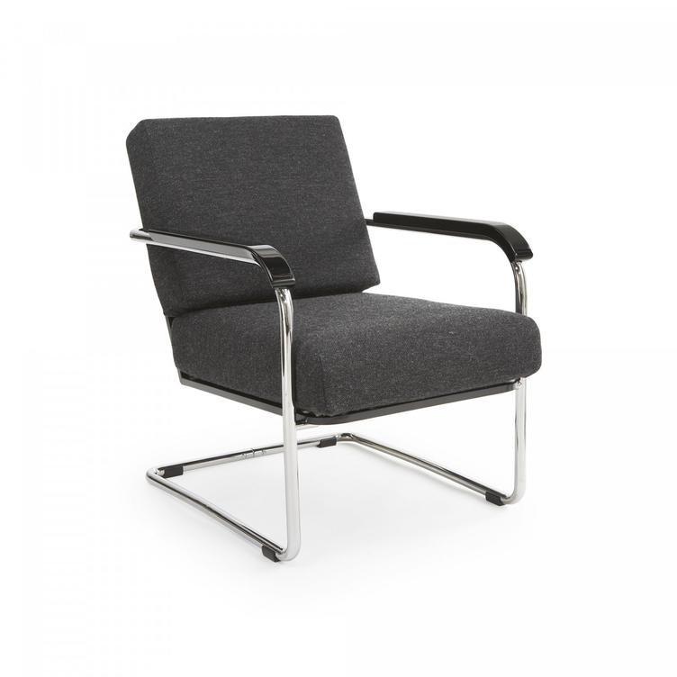 Moser Fauteuil von Embru | Gestell glanzverchromt, Embru, Werner Max Moser, Sessel, Wohnmöbel