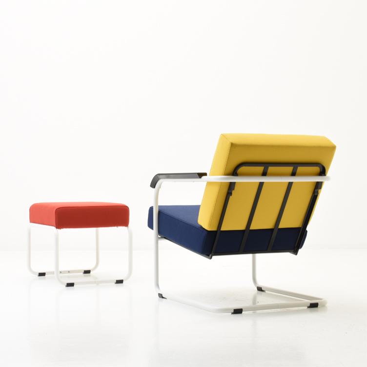 Moser Fauteuil & Hocker | H100 Spezialedition, Embru, Werner Max Moser, Sessel, Wohnmöbel