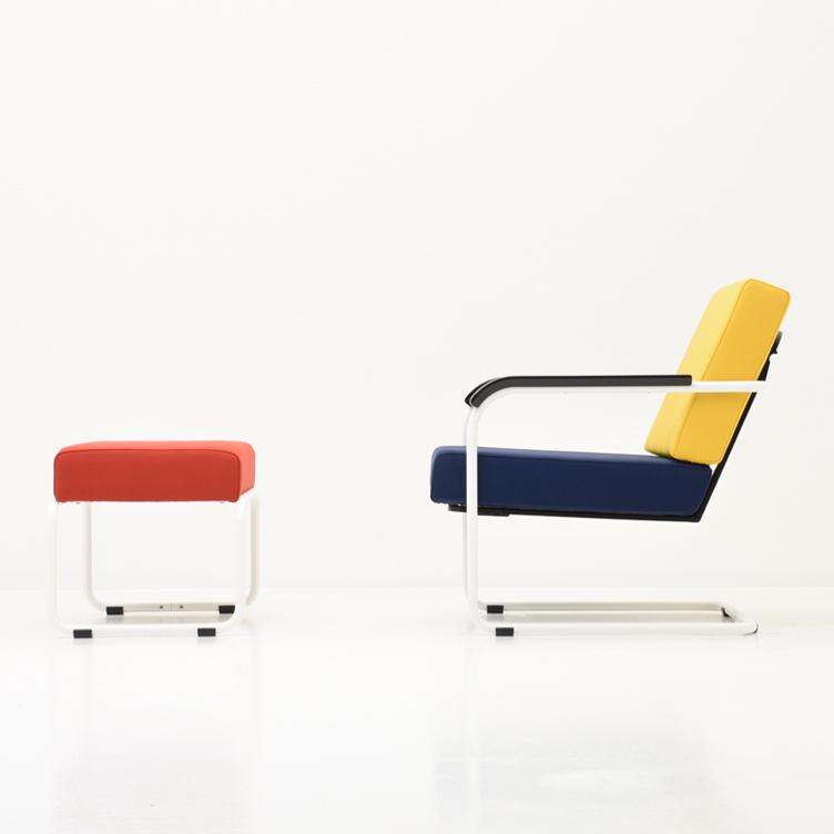 Moser Fauteuil & Hocker | H100 Spezialedition, Embru, Werner Max Moser, Sessel, Wohnmöbel