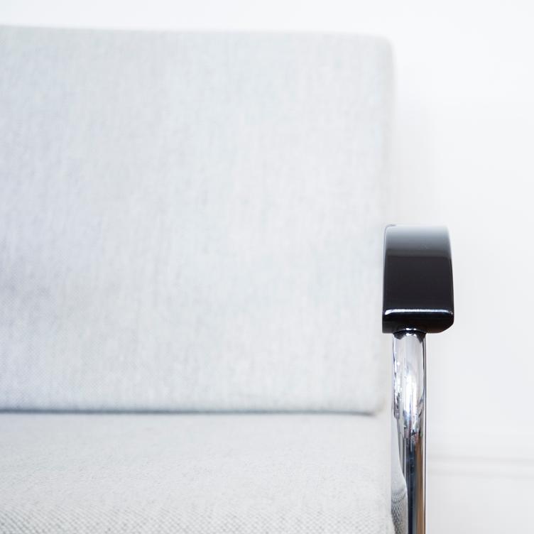 Moser Sofa von Embru | Gestell glanzverchromt, Embru, Werner Max Moser, Sofa, Wohnmöbel