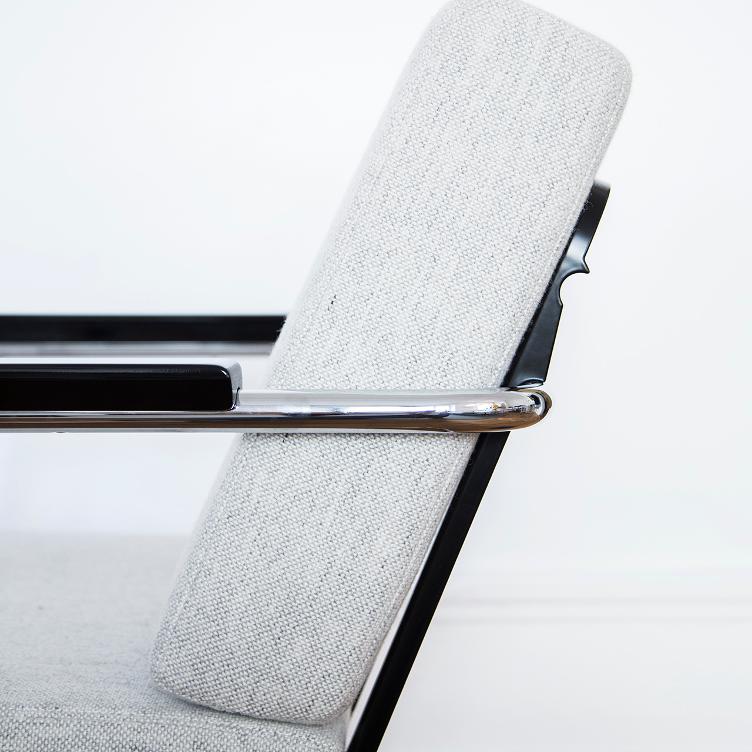 Moser Sofa von Embru | Gestell glanzverchromt, Embru, Werner Max Moser, Sofa, Wohnmöbel