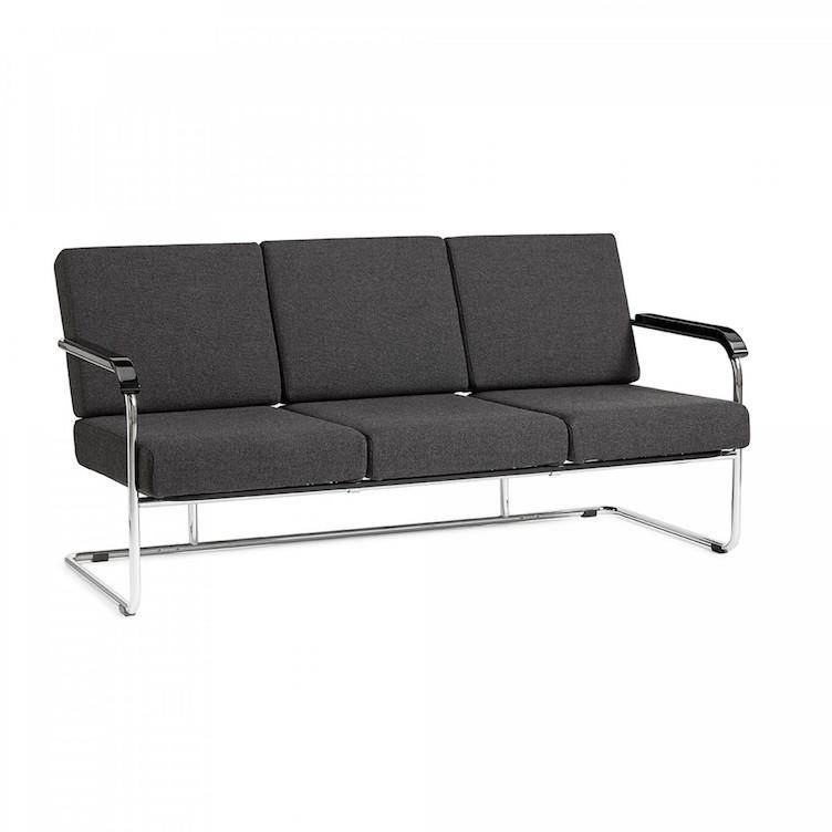 Moser Sofa von Embru | Gestell glanzverchromt, Embru, Werner Max Moser, Sofa, Wohnmöbel