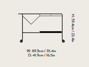 Alima NDS1 Trolley von &Tradition | Servierwagen oder Beistelltisch, &Tradition, Note Design Studio, Beistelltisch + Couchtisch, Wohnmöbel, Servierwagen, Wohnmöbel