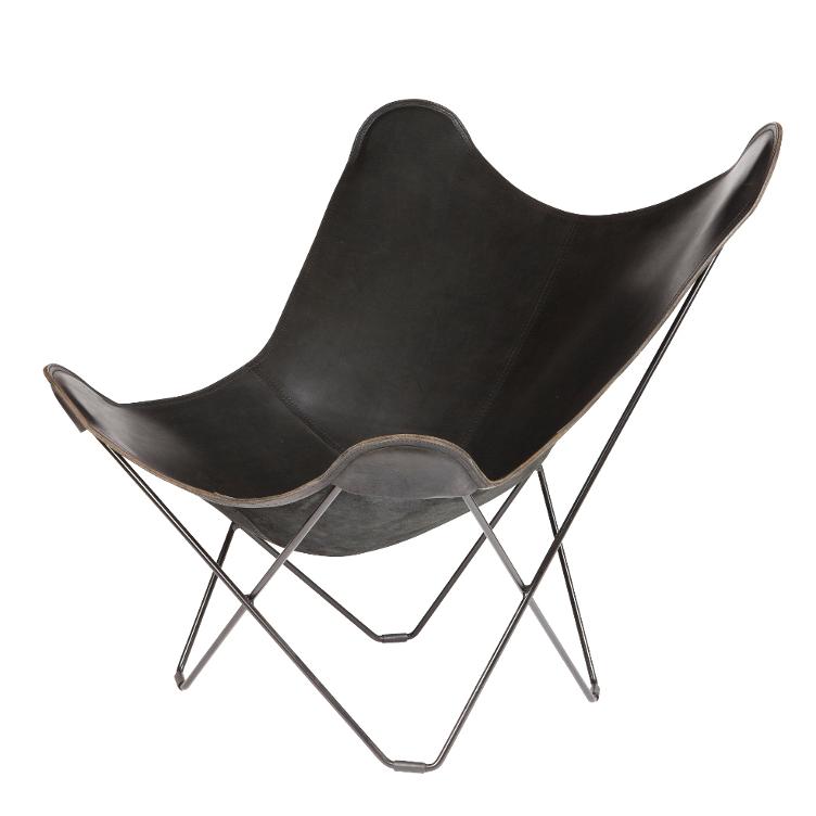 Butterfly Chair Pampa Mariposa von Cuero | Butterfly Sessel Leder Indoor, Cuero Design, Antonio Bonet, Juan Kurchan und Jorge Ferrari Hardoy, Sessel, Wohnmöbel