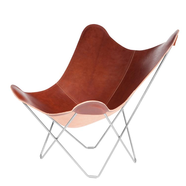 Butterfly Chair Pampa Mariposa von Cuero | Butterfly Sessel Leder Indoor, Cuero Design, Antonio Bonet, Juan Kurchan und Jorge Ferrari Hardoy, Sessel, Wohnmöbel