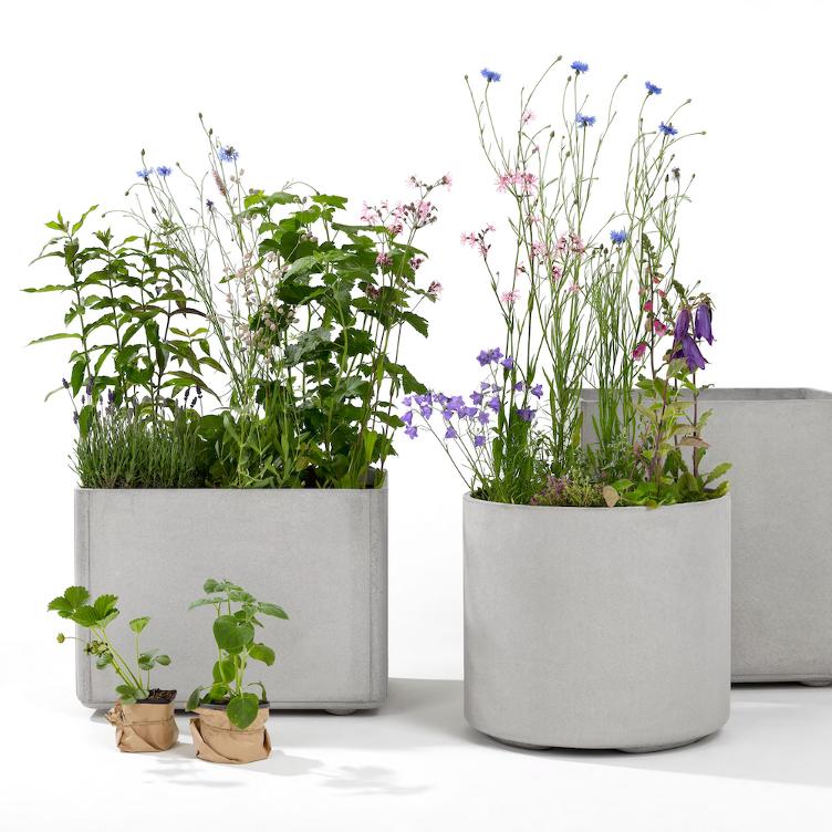 Pflanzengefäss Delta von Eternit, Eternit, Blumentopf + Pflanzengefäss, Gartenmöbel