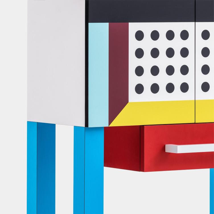 Quarzo Kommode von Nathalie Du Pasquier für Memphis Milano, Memphis Milano, Nathalie Du Pasquier, Sideboard + Kommode, Wohnmöbel