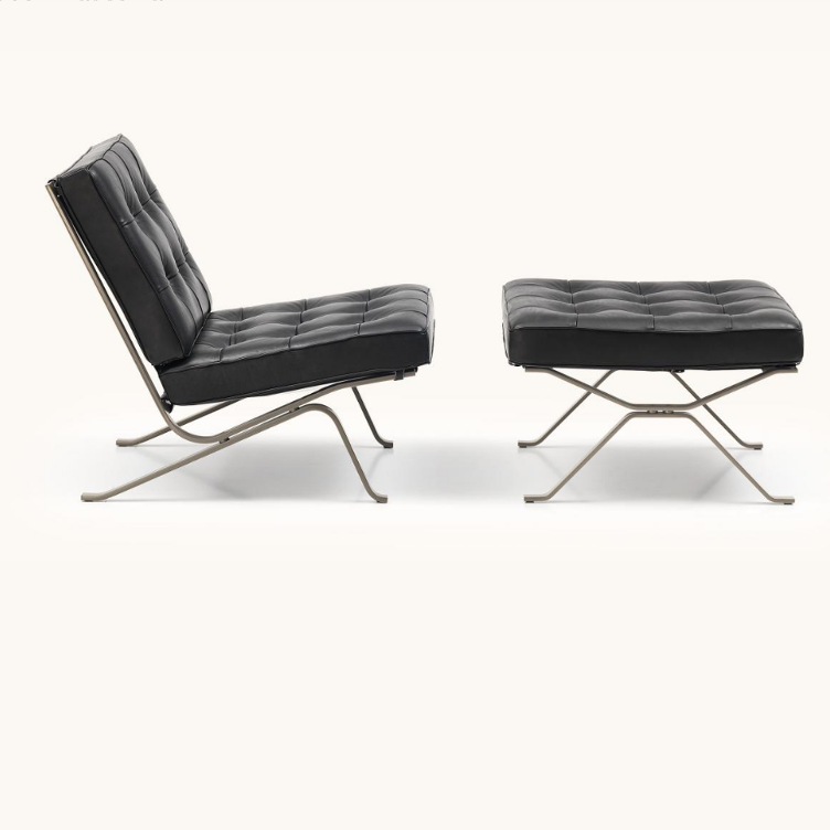 RH-301 armchair with ottoman by Robert Haussmann | Unique piece