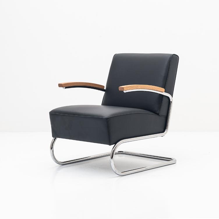 Stahlrohr Sessel S 411 von Thonet, Thonet, Werkentwurf , Sessel, Wohnmöbel