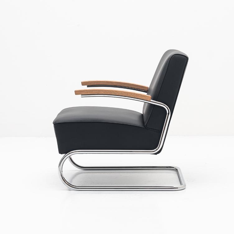 Stahlrohr Sessel S 411 von Thonet, Thonet, Werkentwurf , Sessel, Wohnmöbel