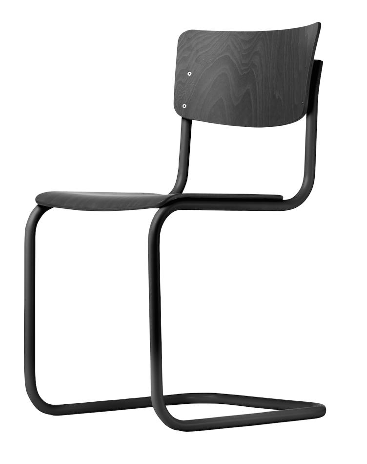 Freischwingerstuhl S 43 von Mart Stam für Thonet | Rahmen Schwarz, Thonet, Mart Stam, Stuhl, Wohnmöbel