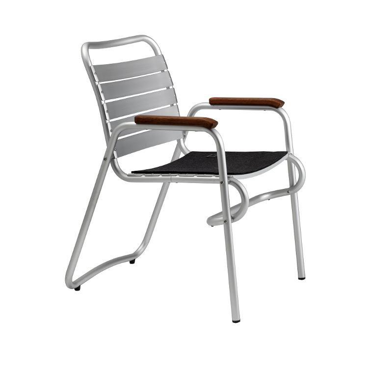 Sitz- und Rückenfilz zu Alu7 Stuhl von Seledue, seledue, Diverses, Gartenmöbel