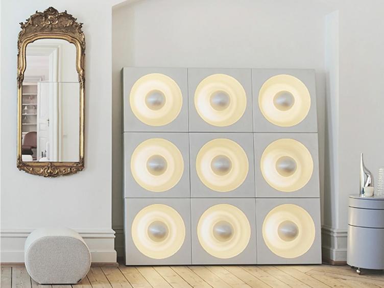 Spiegel Wand- und Deckenleuchte von Verner Panton für Verpan, Verpan, Verner Panton, Wand-/Deckenleuchten, Leuchten