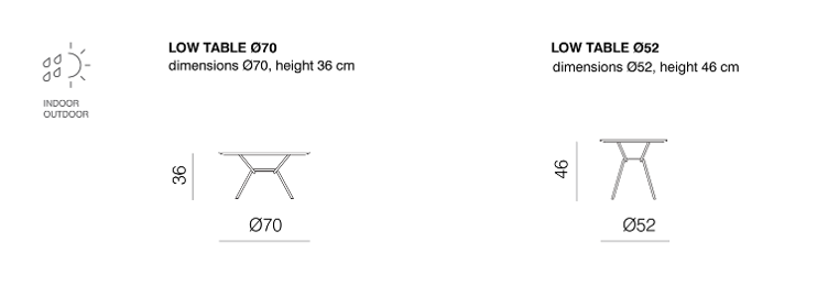 Strain Low Beistelltisch von Prostoria | Ø 50 cm, Prostoria, Beistelltisch + Couchtisch, Wohnmöbel