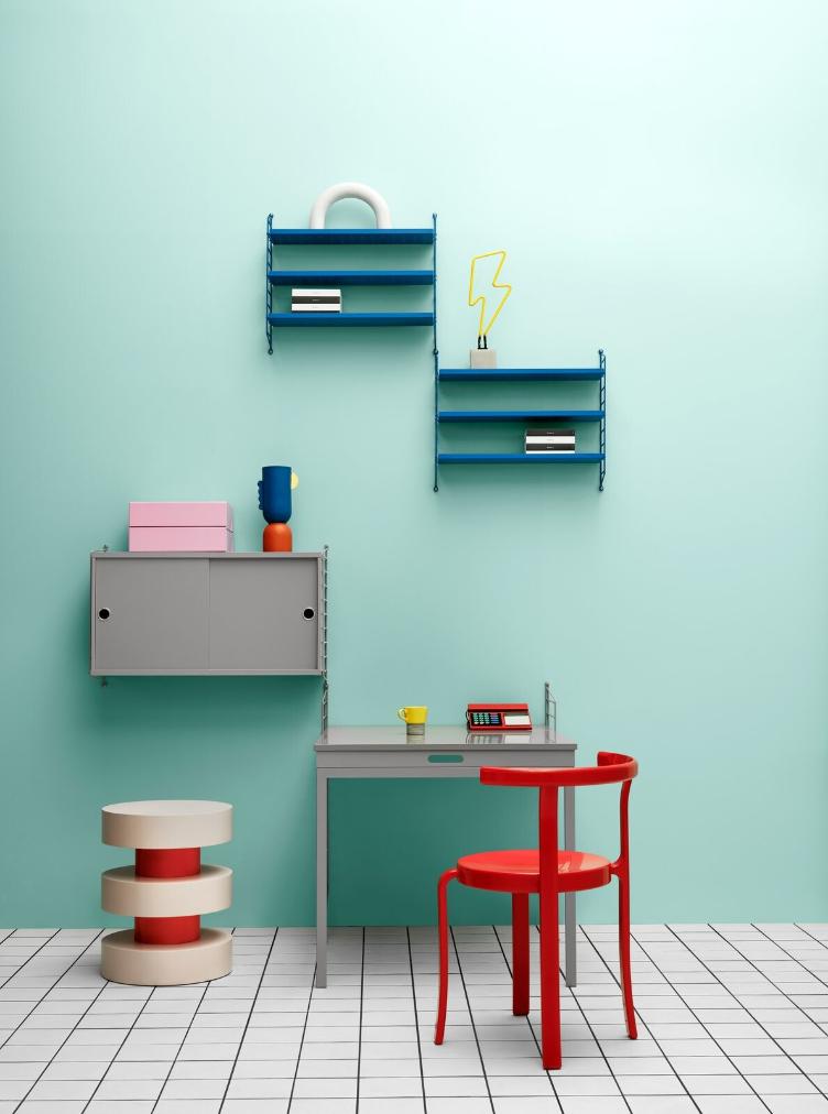 String Pocket Metall Regal, String Furniture, Regal, Wohnmöbel