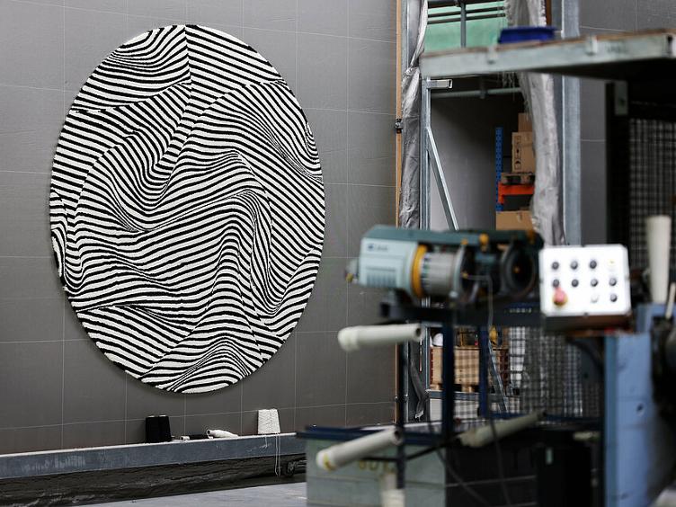Stripes Round und Square Teppich von Trix & Robert Haussmann, Ruckstuhl, Trix & Robert Haussmann, Teppich, Wohnmöbel