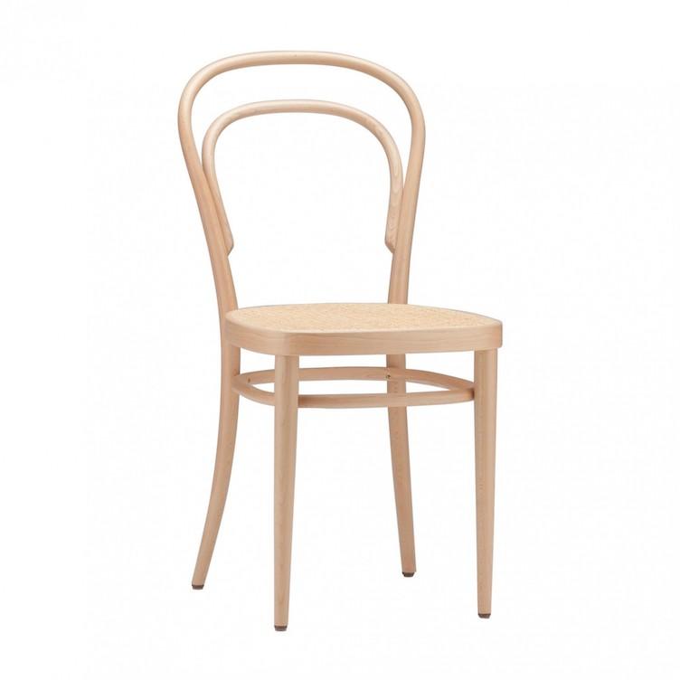 Bugholzstuhl 214 von Thonet | Sitzrohrgeflecht