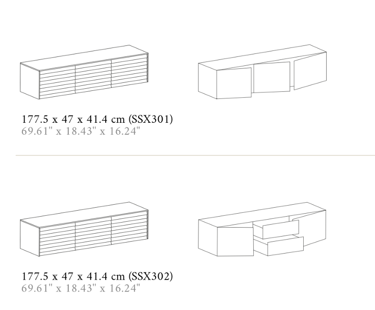 Sussex Sideboard von Punt | Modelle SSX301 und SSX302, Punt, Sideboard + Kommode, Wohnmöbel
