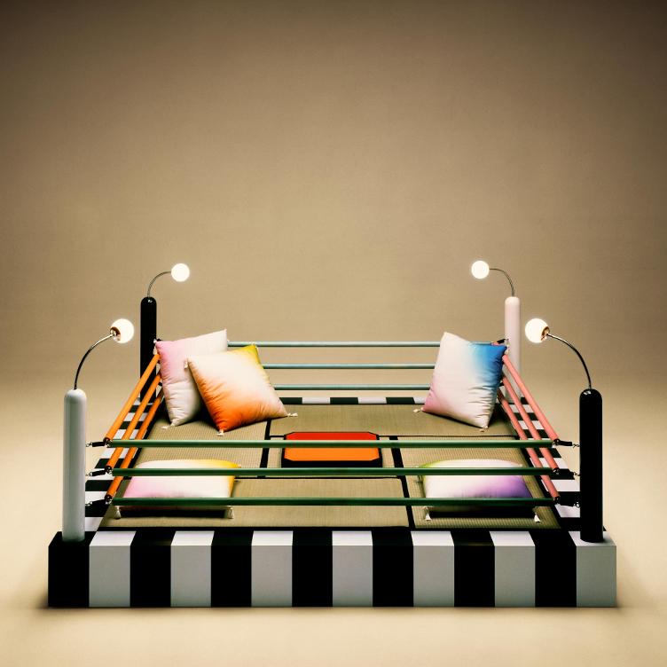 Tawaraya Ring Bett von Masanori Umeda für Memphis Milano, Memphis Milano, Masanori Umeda, Bett + Liege, Wohnmöbel