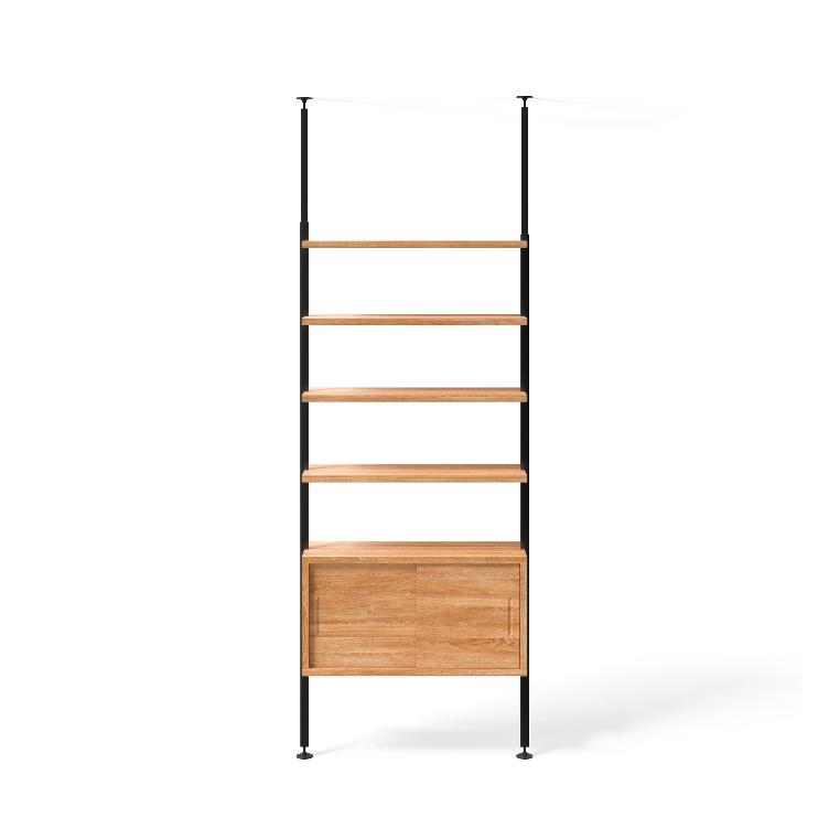 Teleskopregal schwarz | 1er Regal Kombinationen, johann‘s, Regal, Wohnmöbel, Garderobe, Wohnmöbel