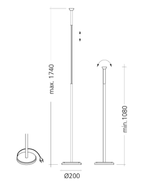 TOPOLED S Stehleuchte von Baltensweiler, Baltensweiler, Rosmarie & Rico Baltensweiler, Stehleuchten, Leuchten