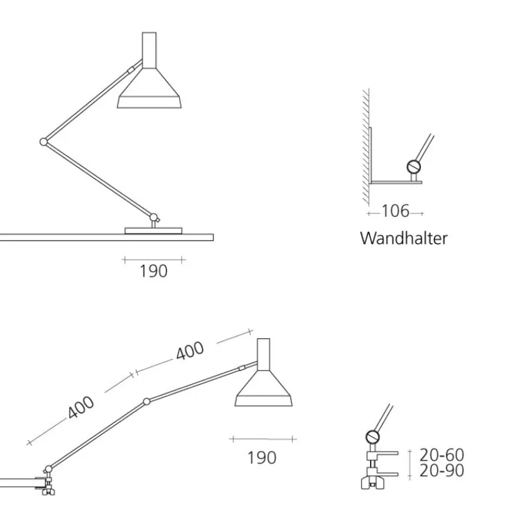Type 60 Tischleuchte von Baltensweiler, Baltensweiler, Rosmarie Baltensweiler, Tischleuchten, Leuchten