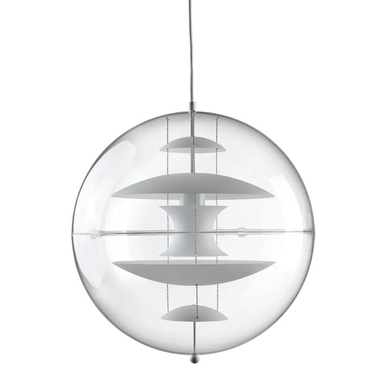 Verpan VP Globe Pendelleuchte von Verner Panton | Weiss & Warm Peach