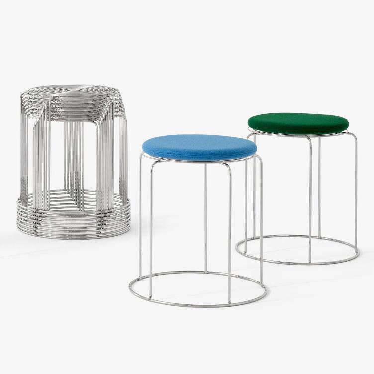 Wire Stool VP11 Verner Panton 1981, &Tradition, Verner Panton, Hocker, Wohnmöbel